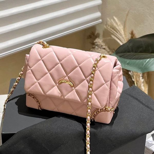

mini flap women classic portable shoulder bag leather quilted chain decorated luxury handbag outdoor evening cross body clutch coin purse sa
