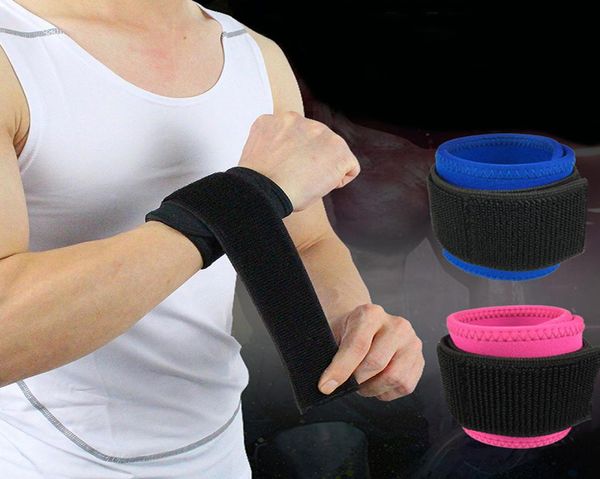

1 pair adjustable elastic wrist support bracer protect wrapping strap reliable weight lifting cuff wrist guard wrist guard bandage2925312, Black;red