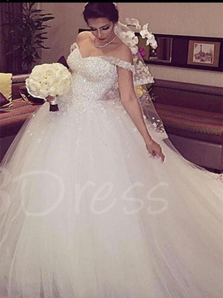

elegant vintage sleeveless wedding gowns vneck aline long tulle beaded wedding garment floor length white lace up bridal dresses6295053
