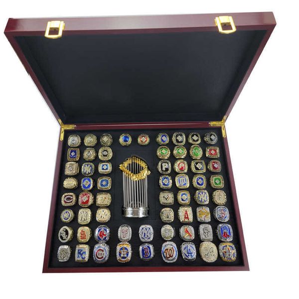 

mlb 62 world baseball championship ring set with trophy from 1960 to 2022, Silver