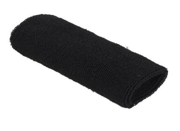 

2020 wristband men women solid color cotton long sweatband wrist pads arm band basketball tennis gym yoga black yj2334805, Black;red