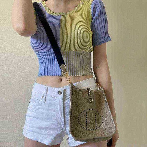 

factory designer hremes shoulder bags bag evelynn original edition women handbags womens leather texture design sense hollow bucket trend fi