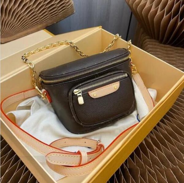 

fashion designer waist bags women mini bumbag luxury brown flower strap fannypack mens belt bag crossbody fanny pack