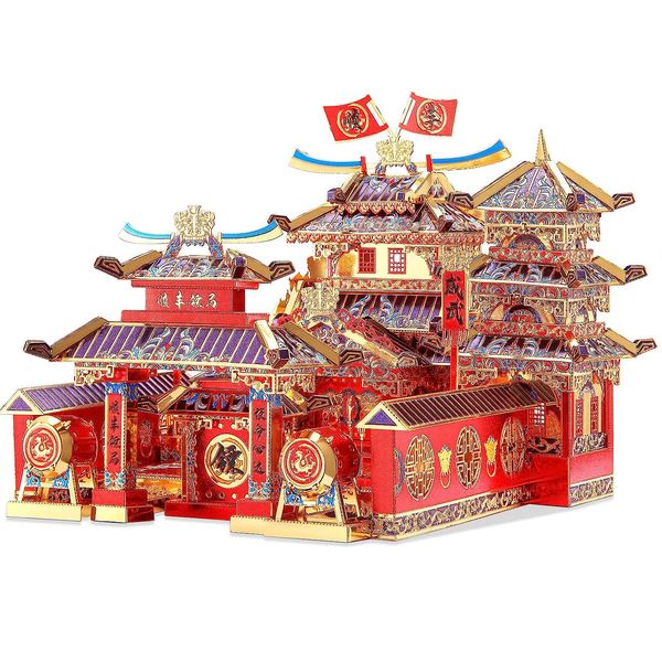 

piececool 3d metal puzzle escort agency ancient building model craft collection brain teaser stress relief toys handmade entertainment for a