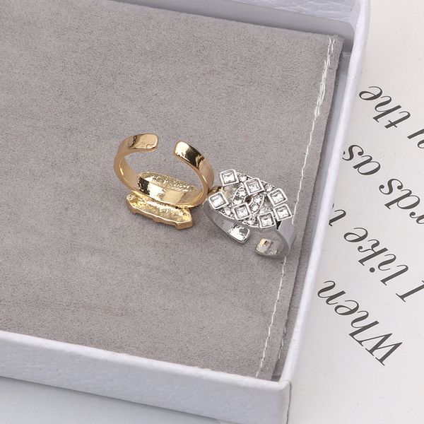 

7017trendy fashion letter engraved stripe pattern ring vintage carved personalized male and female couple ring, Slivery;golden
