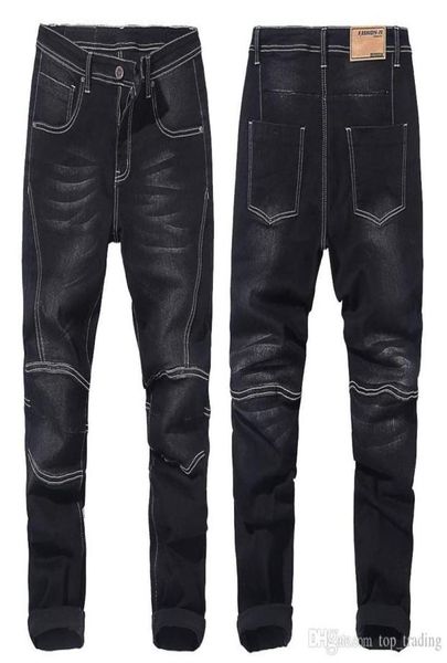 

autumn winter mens large size jeans men039s fattening increase denim blue black loose jeans fat young big guy pants plus size 22806505