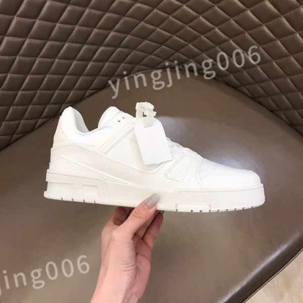 

new luxurys casual shoes travel leather elastic sneaker fashion lady flat designer running trainers letters woman shoe platform men gym snea, Black
