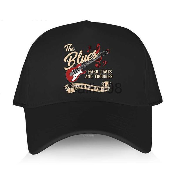 

ball caps men baseball cap classic style fishing hat the blues music hard times and troubles cotton teens luxury cap j230807, Blue;gray