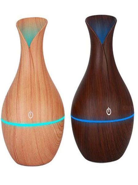 

electric humidifier aroma oil diffuser ultrasonic wood air humidifier usb cool mini mist maker led lights for home office7896167
