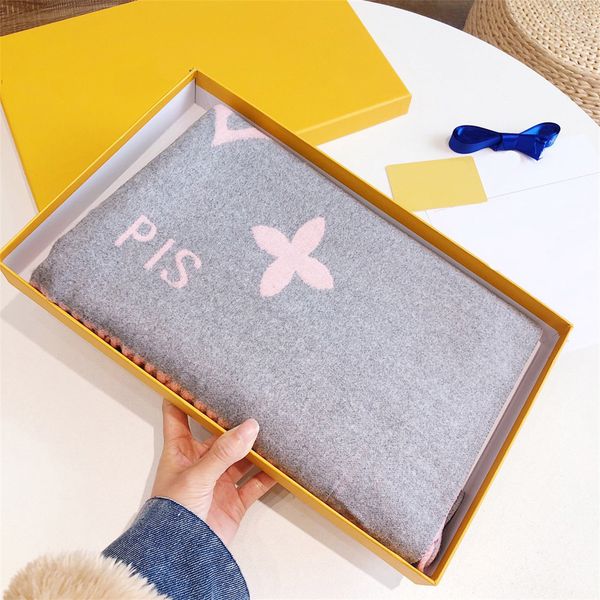 

2023 new women pashmina scarf scarves stripes beanies winter design shawl designer scarves wool beanie wrap scarfs shawl fashion headband st, Blue;gray