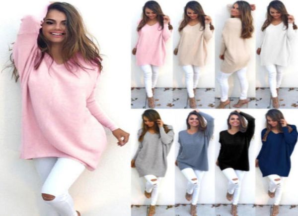 

whole new womens ladies vneck warm sweaters casual sweater jumper outwear2691227, White;black