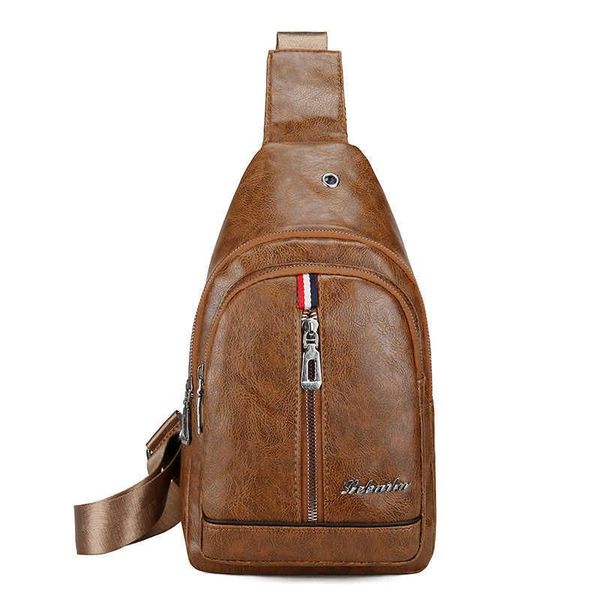 

hbp 2023 new single shoulder bag men's cross body waterproof men satchel casual chest bags mens brown backpack fashion trend small back