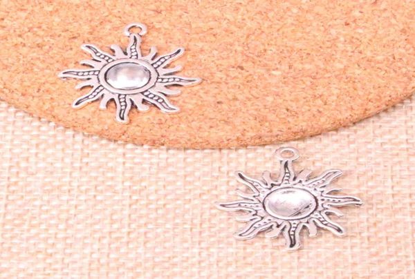 

60pcs charms sun sunburst 2825mm antique making pendant fitvintage tibetan silverdiy handmade jewelry6713865, Bronze;silver