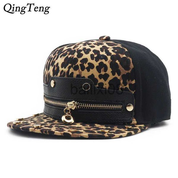 

ball caps 2021 men hip hop fashion cap leopard print zipper custom snapbk hats summer outdoor sun hat swag baseball hat casquette j230807, Blue;gray