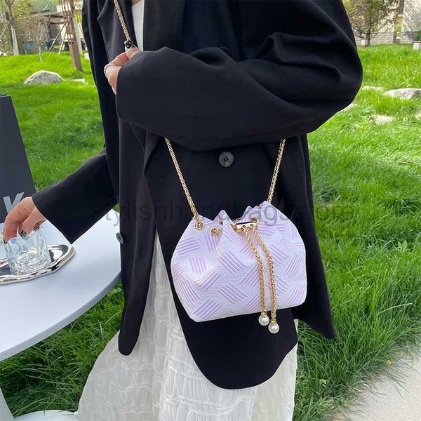 

drawstring summer fashionable and small water bucket weaving chain single shoulder casual women's bagstylishhandbagsstore