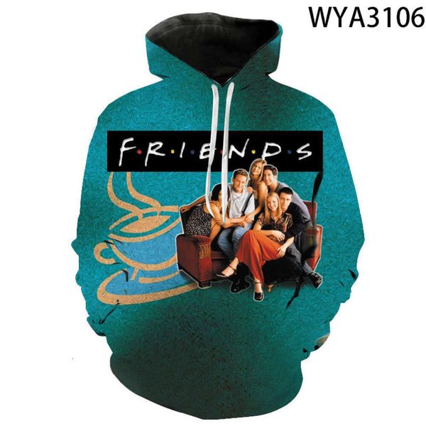 

men's hoodies sweatshirts 3d print friends hoodies men women children haruku autumn sweatshirts funny friends tv show casual cool pullo, Black