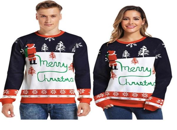 

men039s sweaters ugly christmas sweater pullover hoodie men women 2021 long sleeve hooded 3d graphic print jumpers sweatsh2387522, White;black