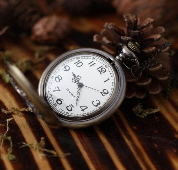 

vintage steampunk hollow flower quartz pocket watch necklace pendant chain clock gifts fs997137457, Slivery;golden