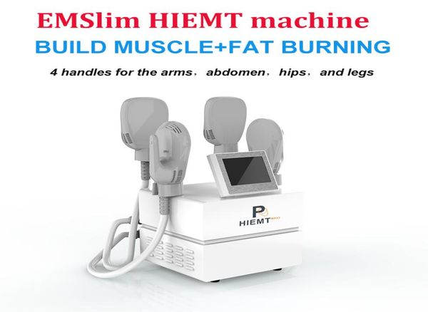 

items 4 handles emslim hiemt body shaping machine tesla ems electromagnetic muscle stimulation fat burning beauty equipment1917172