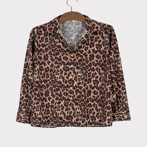 

leopard print shirt men lapel collar long sleeve party street style camisa stylish chic leisure9244869, White;black