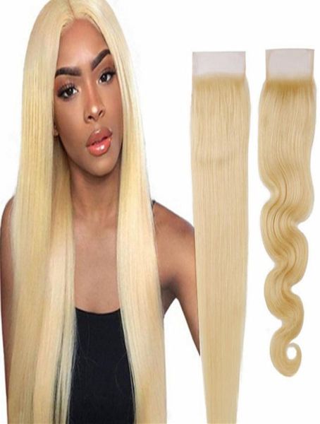 

613 lace closure 18 20 inch 4x4 5x5 closure only virgin 100 human hair brazilian straight pre plucked9941657, Black;brown