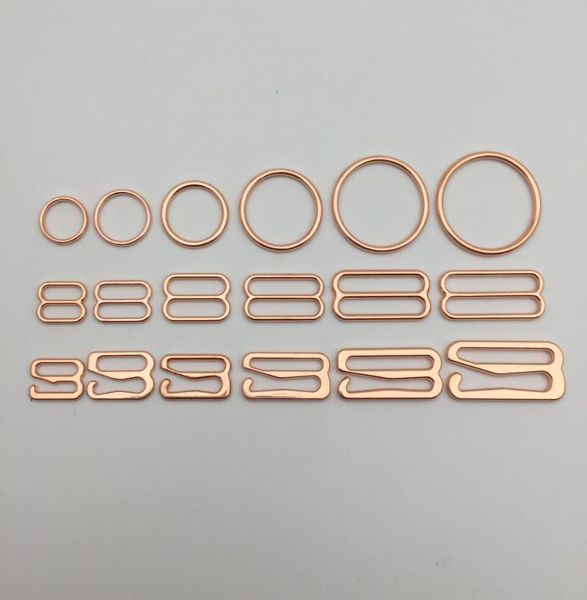 

bra rose gold plated rings sliders and hooks bra fasteners8319400, Black