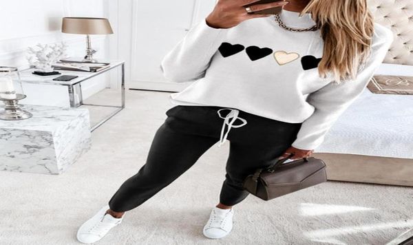 

plus size two piece set and pants women tracksuits casual outfit sports suit patchwork ladies sweatsuits clothing4019584, Gray