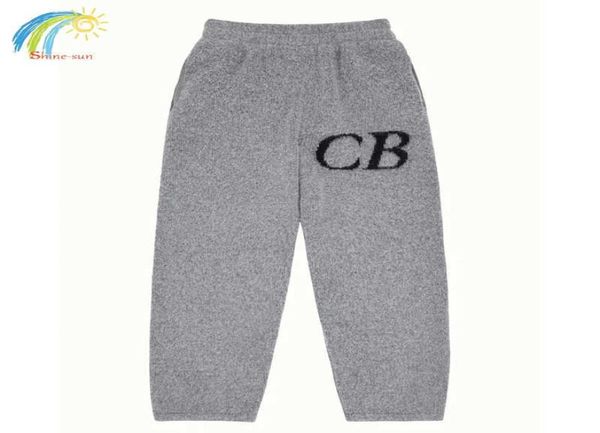 

men039s pants winter new letter jacquard cole buxton knit trousers men women oversize pants t2212058953439, Black