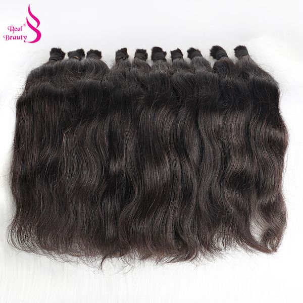 

hair bulks real beauty human brazilian straight bulk for braiding natural color no weft crochet braids 230807, Black