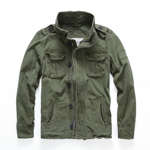 

mens jackets spring autumn men military retro cargo jacket outdoor multi pockets coats fashion camo field casual zipper tooling 230808, Black;brown