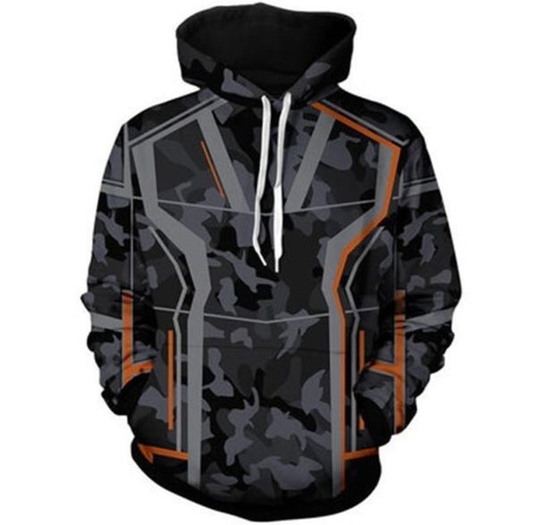 

tony stark hooded jacket movie same style sweatshirt for men 3d print hoodies streetwear casual cospaly kids zipper clothing 201026142371, Black