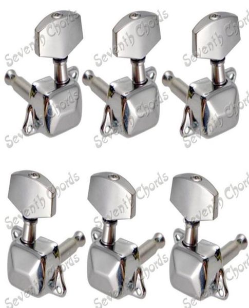 

a set chrome semiclosed tuning pegs keys for acoustic guitar tuners machine heads with big square handle guitar parts54755704959793