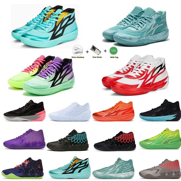 

lamelo ball mb.02 mens basketball shoes mb.01 designer men sneakers blue synthetic rick and morty adventures nickelodeon slime blcak white s