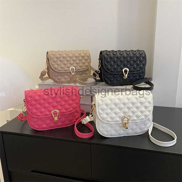 

shoulder bags 2023 new xia ling ge impressed half round saddle bag solid fashion small square bag bags commuter one shoulder crossbody bagst