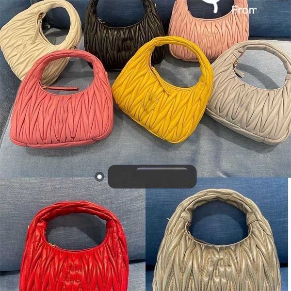 

women's luxurys miu bag designer handbags shoulder crossbody bags tote new miu bowling ball boston sheepskin pleated bags shoulder recl