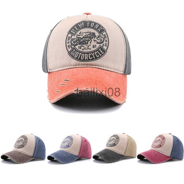 

ball caps new fashion letter print snapbk washed cotton baseball cap men women patchwork hip hop caps outdoor spring summer sun hat j230807, Blue;gray
