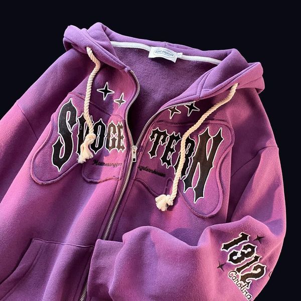 

womens hoodies sweatshirts oversized hoodie embroidery loose casual winter hoodie autumn and fleece warm zipper hooded cardigan coat 230808, Black