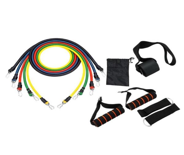 

fitness equipment 11pcs resistance bands set natural rubber latex fitness gym exercise elastic pull string resistance bands d76475817