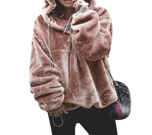 

women039s hoodies sweatshirts women fashion chic style hooded sweatshirt oversized big pocket plush warm autumn winter outwea7795697, Black