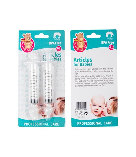

gift sets 2 pcs baby nose clean needle tube infant baby care aspirator cleaner 10ml rhinitis nasal washer7828445