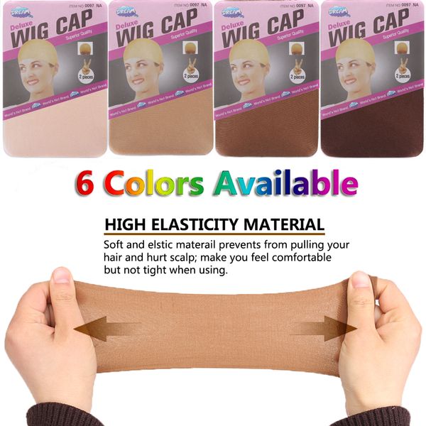 

wig caps 24 pieces 12 packs wig cap hairnet weave stretch mesh wig cap for making wigs stocking cap 6 colors hair nets 230808, Black;brown