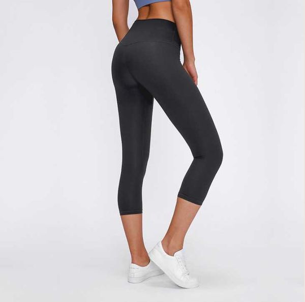 

2021 fashion luxury designer solid color women yoga pants high waist sports gym wear leggings elastic fitness lady overall full tights, Black;white