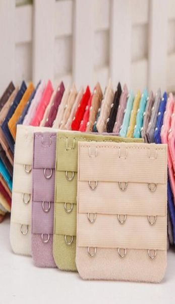 

useful ladies 3 rows hooks bra strap long extender hook clip nude adjustable belt buckle multicolor available6583944, White