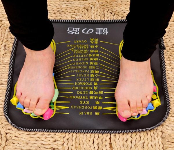 

1pc acupuncture cobblestone foot reflexology massage pad walk stone square foot massager cushion for relax body pain health care c3239377