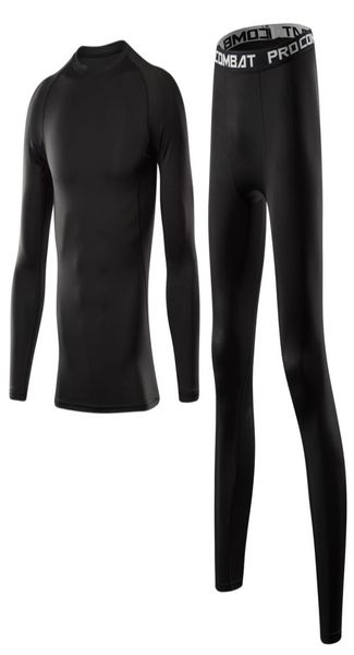 

men gym fitness clothing men039s running set sportswear quick dry compression suits fitness tight sport suit men outdoor joggin6975968, Black;blue