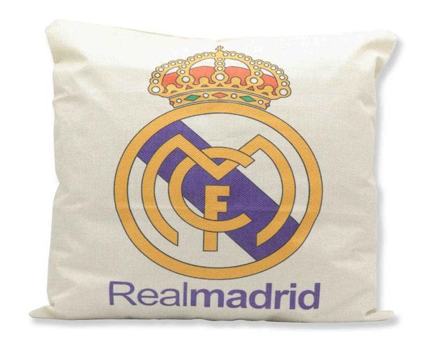 

real madrid soccer team pattern printing home furnishing car pillow cushion set flag football 4040 cotton linen8788014