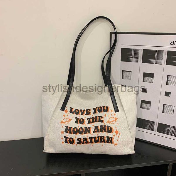 

shoulder bags canvas bag women's large capacity bag 2023 new spring trend shoulder bag class commuting portable tote bagstylishdesigner
