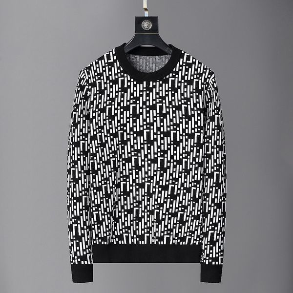 

designer luxury mens and womens sweater casual sweatshirt fashion pullover geometry patchwork print clothing, White;black