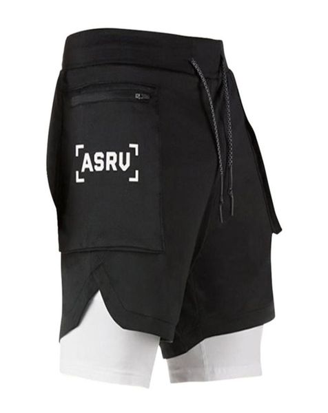 

summer running shorts men 2 in 1 sports jogging fitness training quick dry s gyms sport gyms short pan 2107162892407, White;black