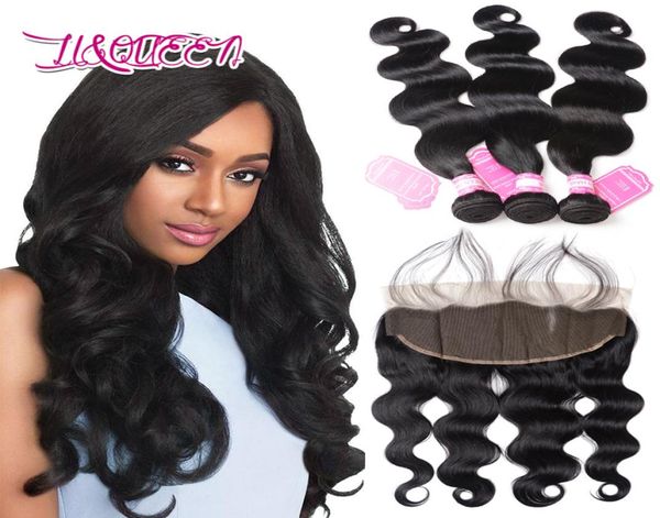 

brazilian virgin hair body wave bundles with lace frontal ear to ear frontal closure body wave virgin hair 13x4 lace frontal with 4213233, Black;brown